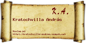 Kratochvilla András névjegykártya