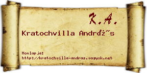 Kratochvilla András névjegykártya